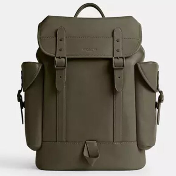 Coach Army Green Hitch Backpack - Picture 1 of 14